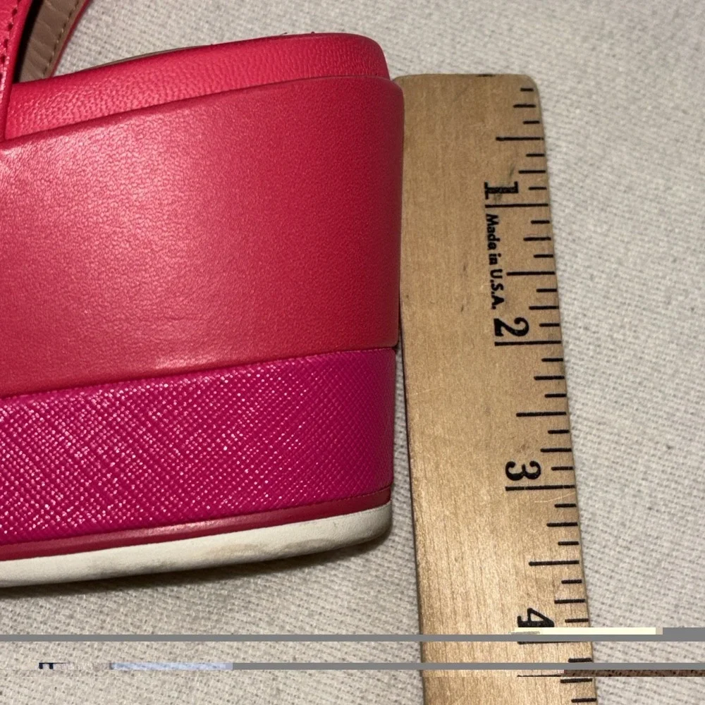 Cole Haan Women's Pink Addison Platform Wedge Leather Strappy Sandal Size 10B - Picture 6 of 10